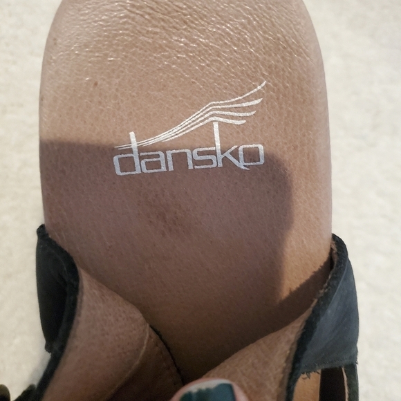 Dansko Demetra . Block heel. Open toe sandal . Sz 41 ( 10.5).  Leather - Picture 6 of 7